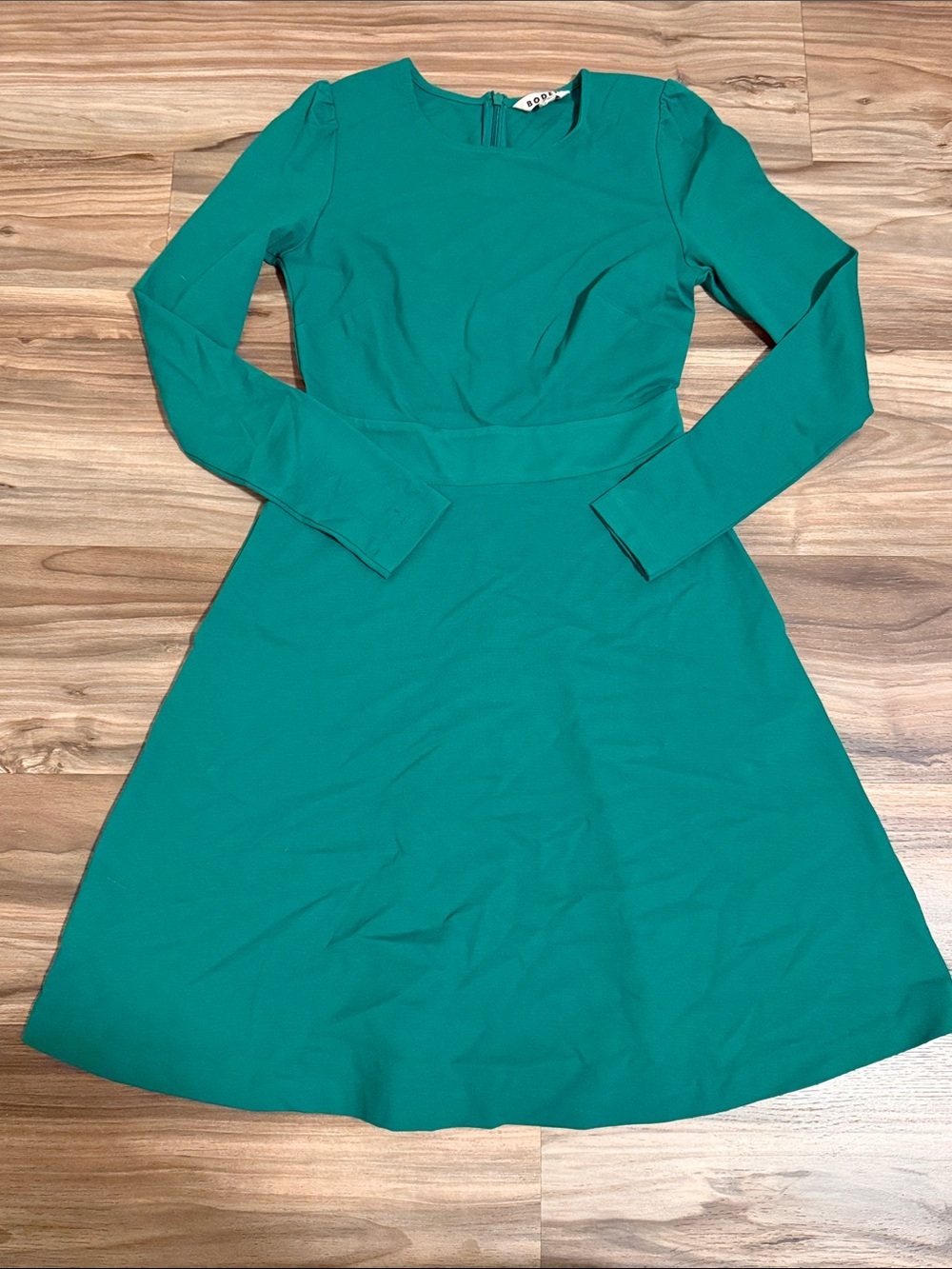 Boden Sabrina Ponte Jersey Knit Long Sleeve Mini Dress Green Womenโs Sz. 2